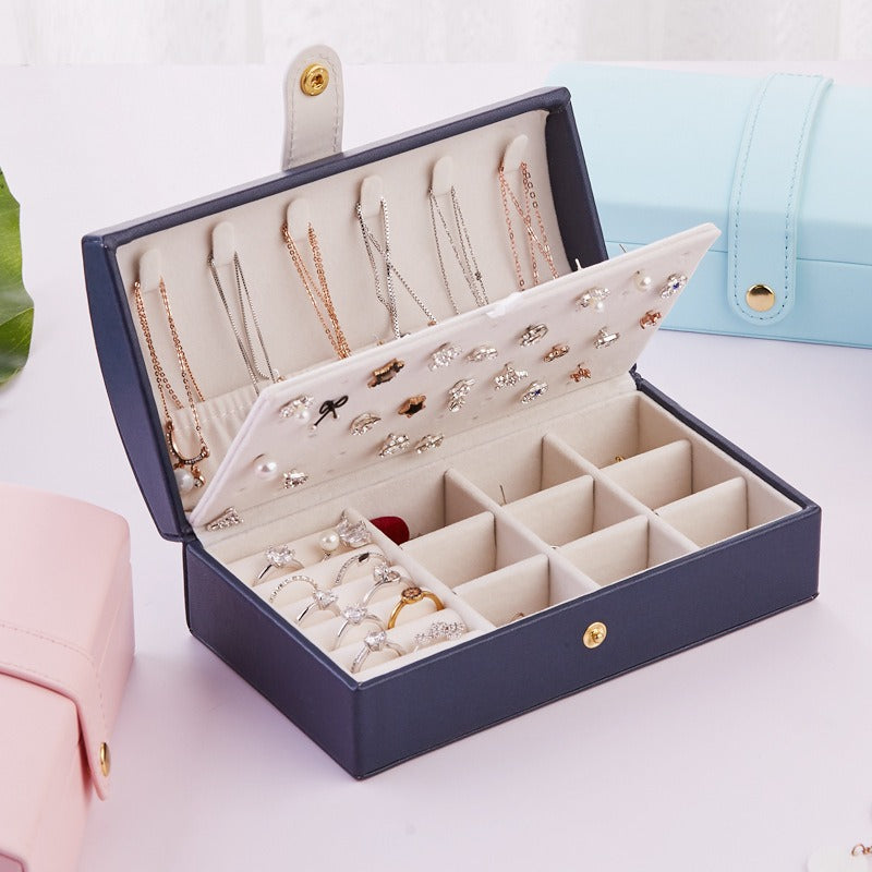 Compact PU Jewelry Storage Box