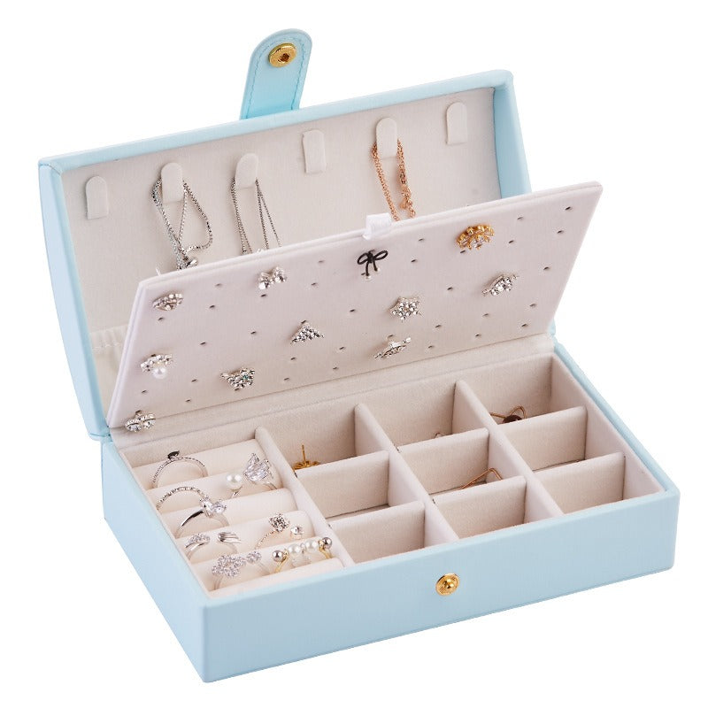 Compact PU Jewelry Storage Box