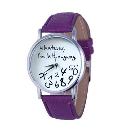 I am Late Anyway Print Wrist Watches