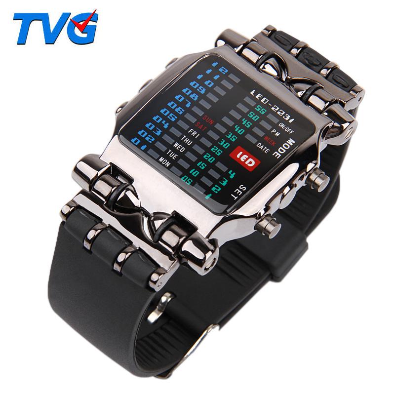 TVG Waterproof LED Sports Watch