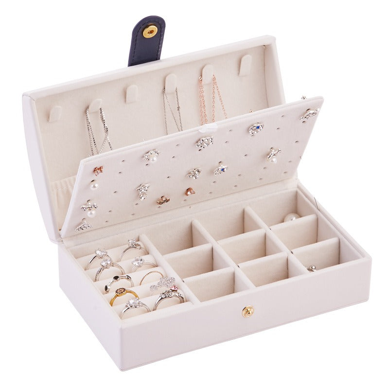 Compact PU Jewelry Storage Box