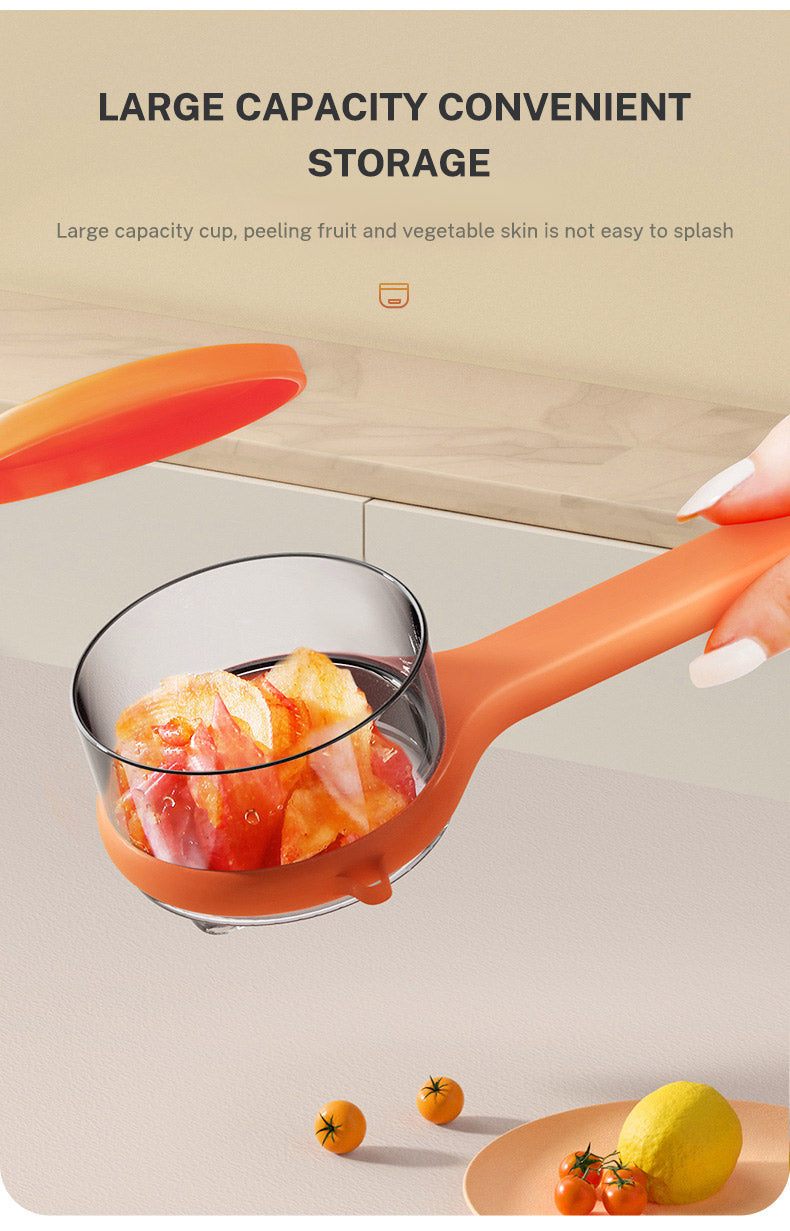 Multi-Functional Peeler with Storage Bucket