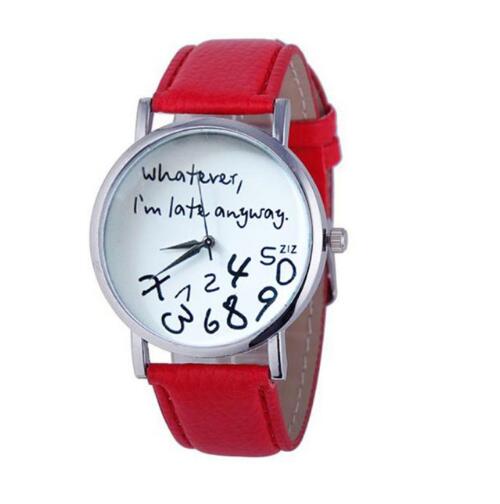 I am Late Anyway Print Wrist Watches