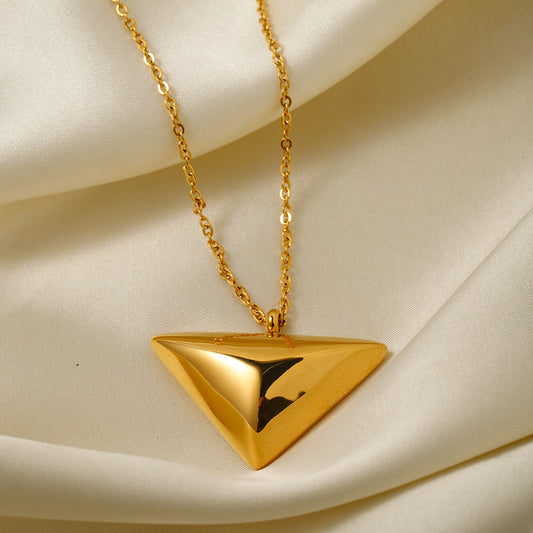 Minimalist Triangle Pendant Necklace