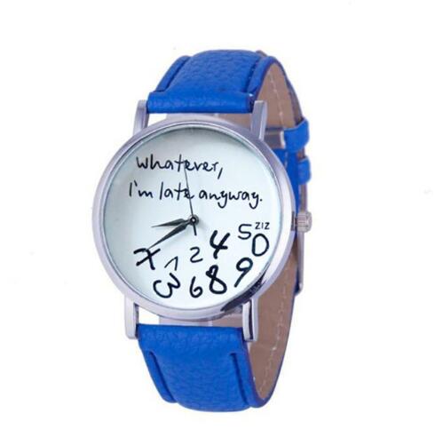 I am Late Anyway Print Wrist Watches