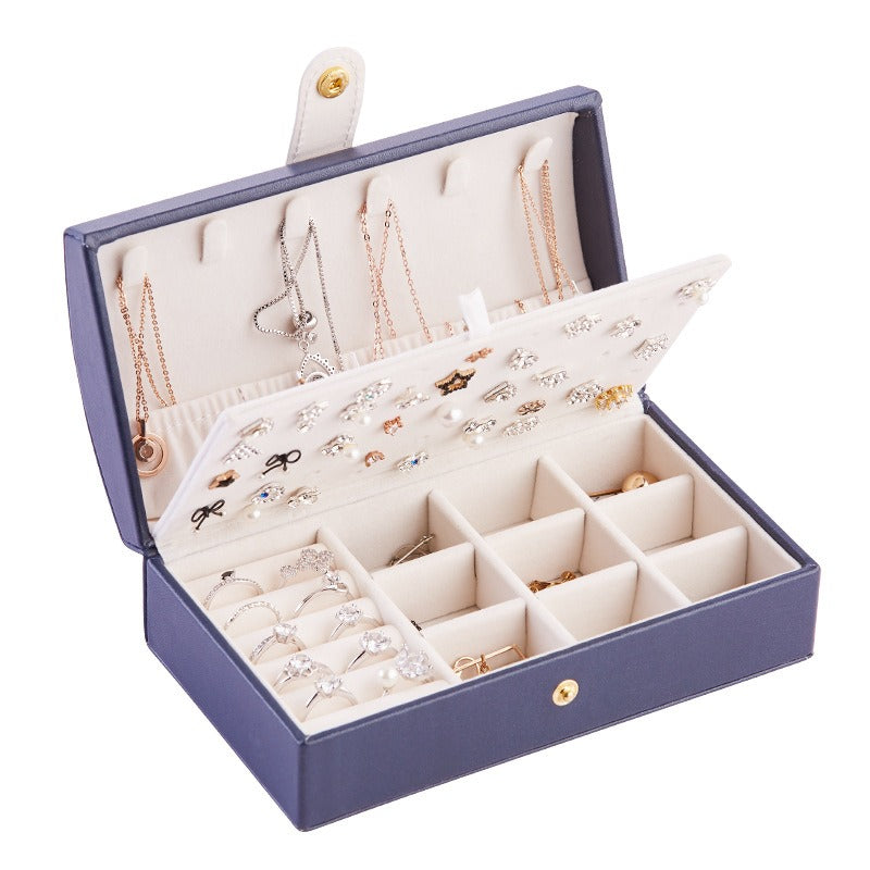 Compact PU Jewelry Storage Box